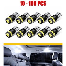 AUXITO T10 194 168 W5W LED White License Side Light Plate Marker Bulb 10-100X