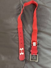 Under Armour Baseball Belt Red Adult Adjustable Elastic One Size Fits Most FAST 