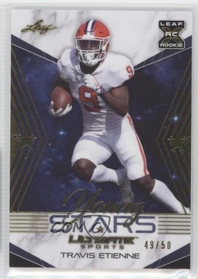 2021 Leaf Ultimate Sports Young Stars Gold 49/50 Travis Etienne Rookie RC 1e3