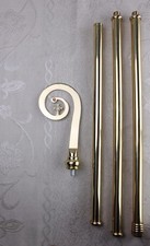 BRASS CROZIER Polish Staff Crosier Bishop Quality Craftsmanship, 72" Christmas