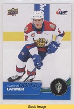 2021-22 Upper Deck CHL Blue Carson Latimer #55 READ 3d2