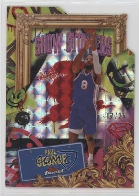 2024 Finest Showstoppers Red & Black Geometric Refractor 7/25 Paul George 0yp5