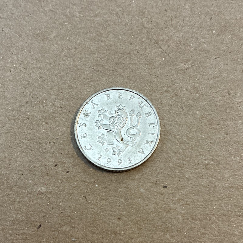 1993 Czech Republic 1 Koruna (1 Kč) Coin Circulated Uncertified Ungraded