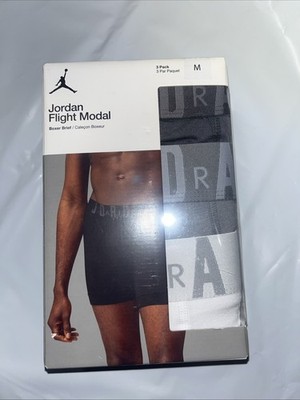 Air Jordan Underwear Men's Medium Multi Flight Modal Boxer Briefs 3-Pack DSGL94