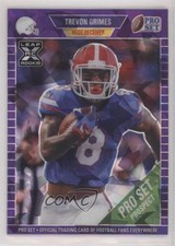 2021 Leaf Pro Set Metal Purple Crystals 2/30 Trevon Grimes #89 0q3
