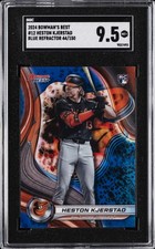 2024 BOWMAN'S BEST BLUE REFRACTOR #12 HESTON KJERSTAD #/150 SGC 9.5