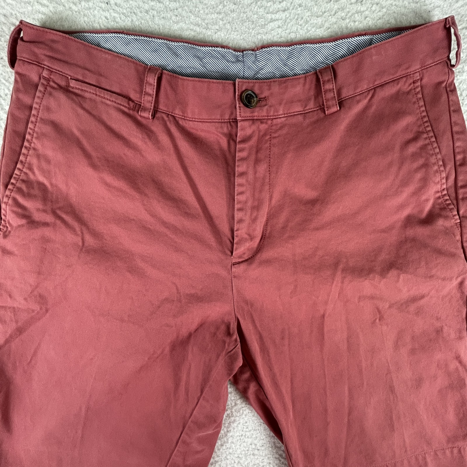 Brooks Brothers Shorts Mens 36 Red Chino Flat Front Casual Stretch Cotton Summer thumbnail 2