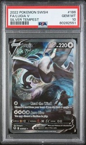 Pokemon Lugia V Alt Art 186 Silver Tempest PSA 10