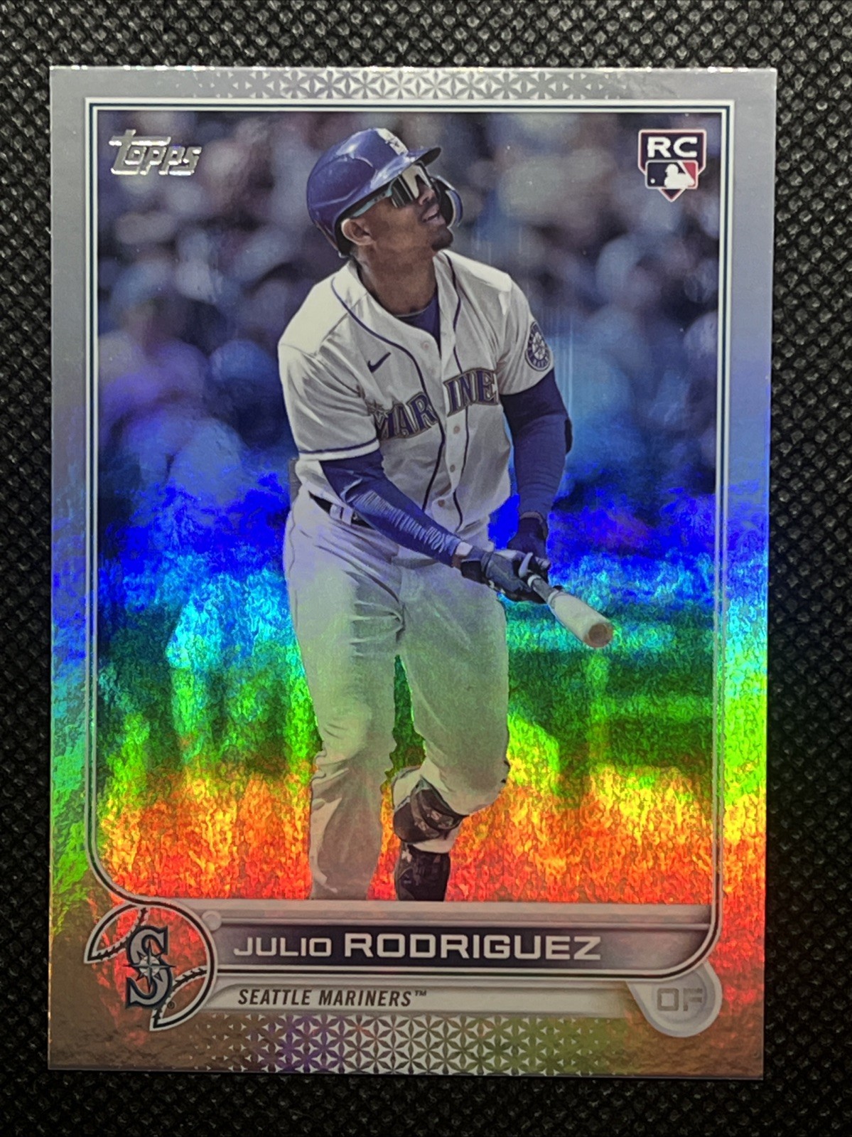 2022 Topps Update Julio Rodriguez Rookie Rainbow Foil US44 Mariners