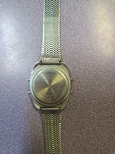 Vintage Micronta Digital Quartz Chrono-Alarm Stainless Steel Watch - Picture 2 of 6