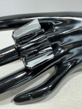 Bold Artisan Fused Glass Ring Signed Statement Art Jewelry Size 5.5