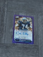 BOB LILLY 2024 TOPPS CHROME PURPLE REFRACTOR AUTOGRAPHED CARD. #1/175. COWBOYS.