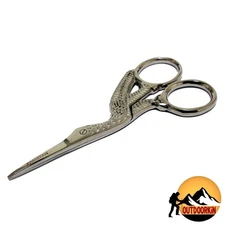 3.5" Embroidery Bird Scissors Silver