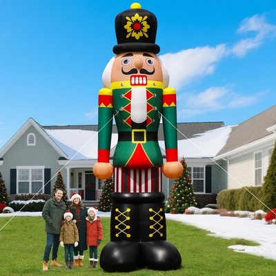 Wellcomer 20 ft Giant Inflatable Nutcracker - Christmas Décor