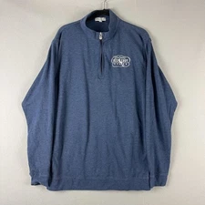 Peter Millar Crown Comfort Interlock 1/4 Zip Pullover Men XL Golf Deep Eddy Logo