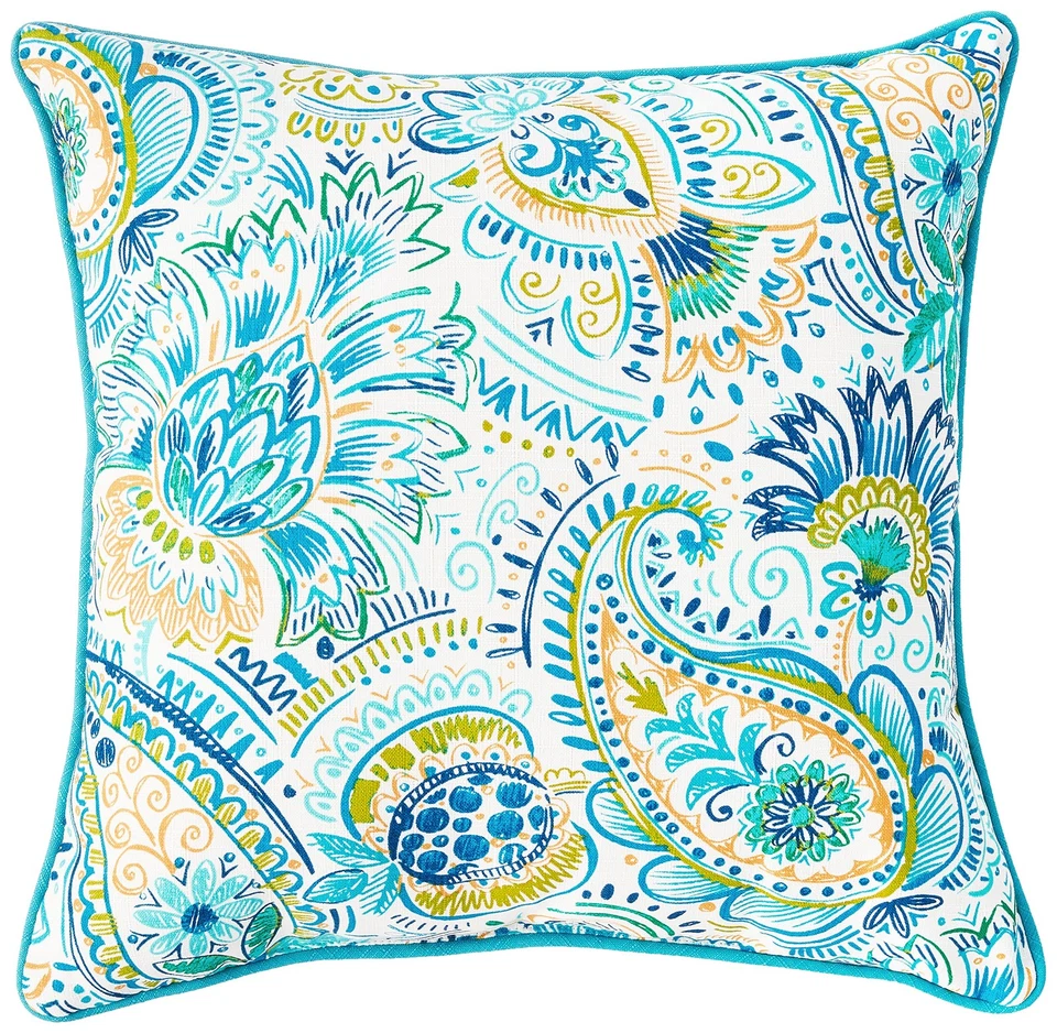 Almohada de cachemira para interiores/exteriores, relleno de felpa, resistencia a la intemperie y a la decoloración... Foto 3 de 4