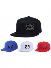 Unisex Hip Hop Flat-Brim Baseball Cap  Casual Sun Hat for Daily Streetwear