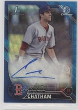 2016 Bowman Draft Chrome Pick Blue Wave Refractor 124/150 CJ Chatham Auto i5q