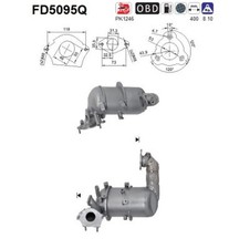 AS DPF Rußpartikelfilter Dieselpartikelfilter FD5095Q Siliziumcarbid für OPEL 3