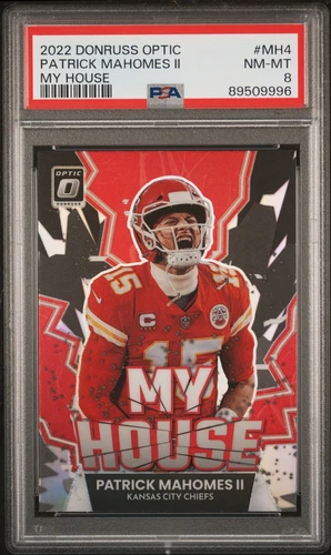 2022 PANINI DONRUSS OPTIC MY HOUSE #MH4 PATRICK MAHOMES II PSA 8