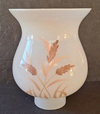 Vintage Glass Lamp Chimney Shade Wheat Pattern 3" Fitter