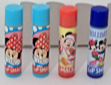 4 Disney Mickey  Minnie Mouse LIP Smacker Lip Balms SNOWBALL, BERRY, CRANBERRY
