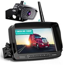 Wireless Backup Camera, 7 Inch Monitor Rear View Camera System for 7 inch Black