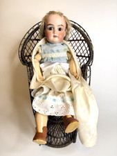 Adorable Antique German Bisque Armand Marseille 390 Jointed Doll 15”