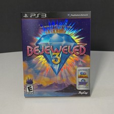 Bejeweled 3 PS3 with Zuma, Feeding Frenzy 2 & Slip Cover CIB (Tested & Working)