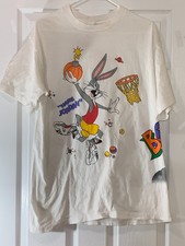 VINTAGE NIKE BUGS BUNNY HARE JORDAN SPACE JAM LARGE SHIRT MADE IN USA