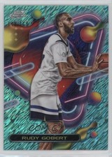 2023-24 Topps Cosmic Chrome Aqua Equinox Refractor 148/149 Rudy Gobert #75 8d2