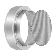 51MM Espresso Dosing Funnel Set, Dosing Funnel with Puck Screen, Silver Tone