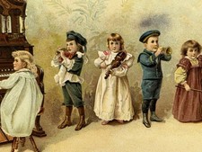 1890s Estey Organ Works Victorian Trade Card Brattleboro VT Orchestra Club