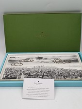 NIB New Kate Spade Black & White Spirit Of Adventure Ceramic Trinket Vanity Tray