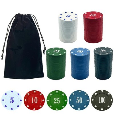 Casino Poker Chips Denominations - 125pcs Plastic Poker Chips Set with Number...