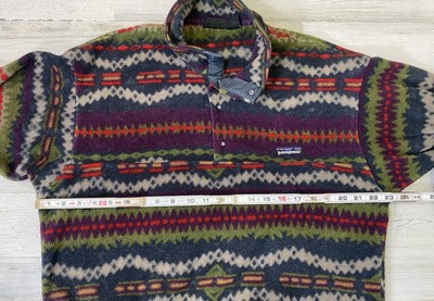 Vintage Patagonia Snap Fleece Mens Sz M Aztec Sacajawea Carbon
