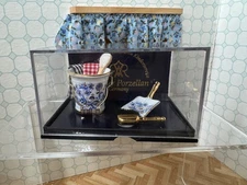 Germany Dollhouse Miniatures Reutter Porcelain Blue Onion Cleaning