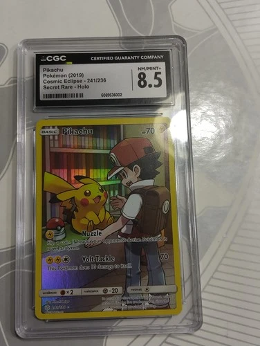 Pikachu (Secret) 241/236 Sm-Cosmic Eclipse Holo CGC 8.5 (recently fabricated)NEW