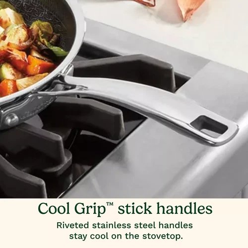 Cuisinart Fusionplus Hybrid Stainless Steel and Ceramic Nonstick Fry Pan - Thumbnail 4