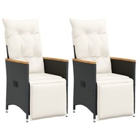 Gartensessel Verstellbar Kissen Gartenstuhl Terrassenstuhl Poly Rattan Vidaxl