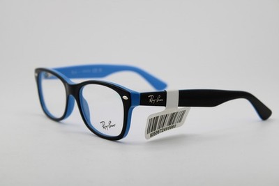 NEW RAY-BAN JUNIOR RB 1528 3659 BLACK BLUE AUTHENTIC EYEGLASSES 48-16