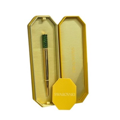 Swarovski Lucent Ballpoint Pen, Green, Gold-Tone Plated