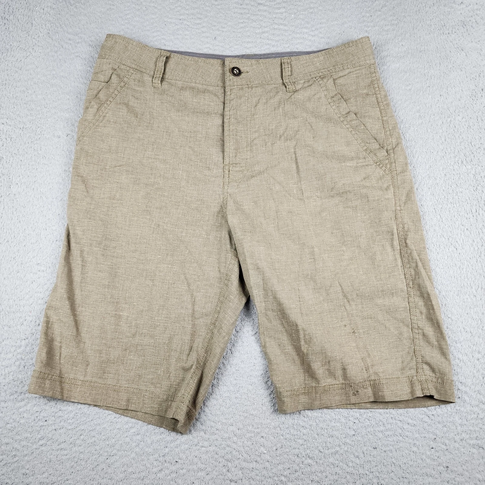 Prana Shorts Mens 33 Brown Furrow Hiking Outdoors Chino Fishing Golf Casual