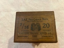NOS 7/16-20 Real Steel Castle Nut Milled From The Bar 5 Nuts Made In The USA