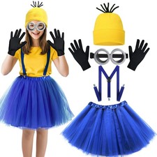 5 PCS Kids Girls Halloween Costume Set, Tutu Dress Up Cosplay Outfit for Parties