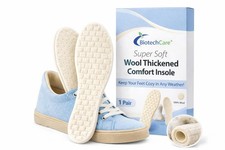 Biotech Care 100 Pure Wool Insoles for Men  Women   Warm Felt unisex, Brown
