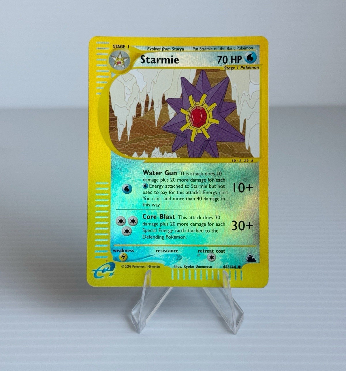 Pokemon TCG Starmie 44/144 Skyridge Reverse Holo Uncommon EN Stage 1 70 HP
