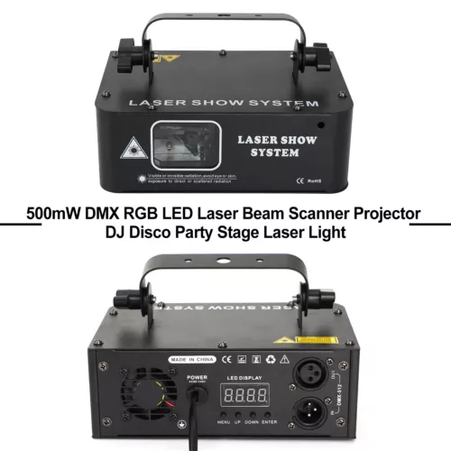500mW DMX RGB LED Laser Beam Scanner Projector DJ Disco Party Stage Laser Lights - Picture 18 of 23