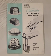 1960 SUNBEAM Deluxe MIXMASTER Hand Mixer RECIPE AND INSTRUCTION BOOK