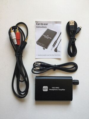 Hifi Headphone Amplifier Car 3.5mm Jack To RCA Cord Micro USB Charging Cable 